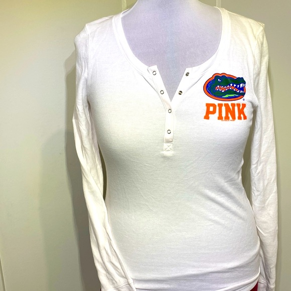 NWOT PINK by Victoria’s Secret Florida Gators Ling Sleeve Thermal Shirt |Size L - Picture 3 of 7